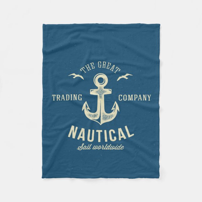 Manta Polar Logotipo retro náutico (Anverso)