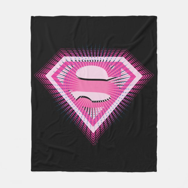 Manta Polar Logotipo rosa de Supergirl (Anverso)