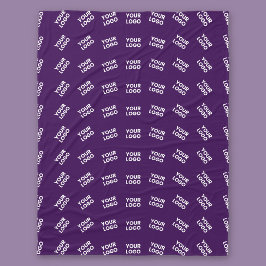 Manta Polar Logotipo único o cualquier patrón de imagen cargad