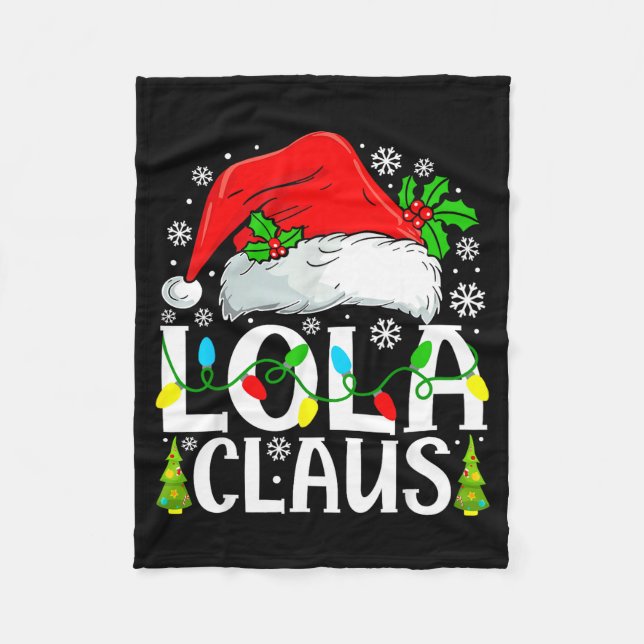 Manta Polar Lola Claus Funny Christmas Family Matching  (Anverso)