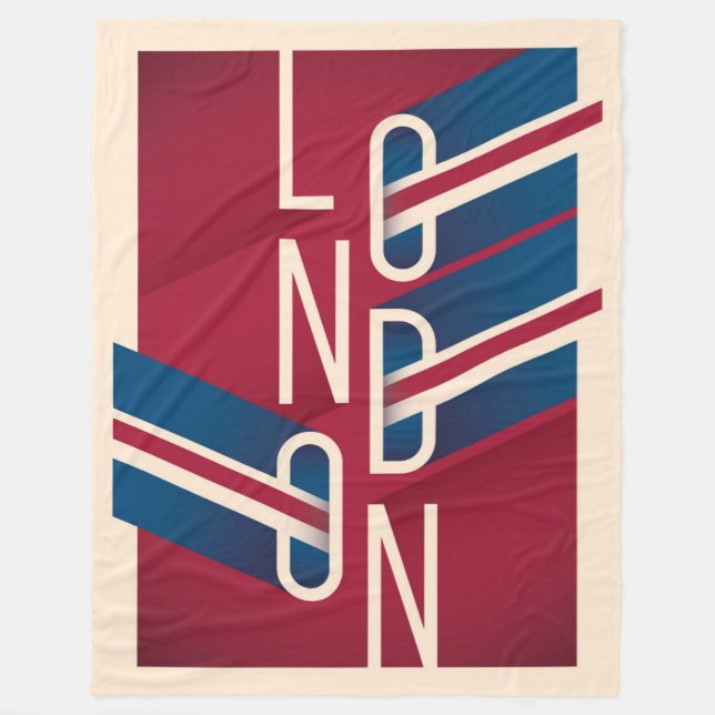 Manta Polar Londres, Inglaterra| Tipografía ilustrada retro (Anverso)
