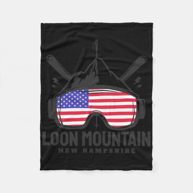 Manta Polar Loon Mountain New Hampshire Usa Ski Retro Skiing  (Anverso)