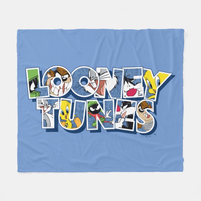Manta Polar LOONEY TUNES™ Characters in Lettering (Frente (Horizontal))