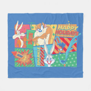 Manta Polar LOONEY TUNES™   Patrón de vacaciones felices