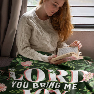 Manta Polar Lord You Bring Me Joy Floral Christian