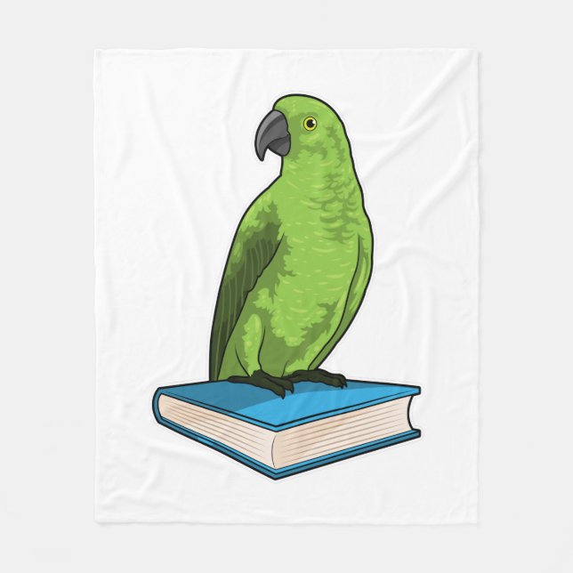 Manta Polar Loro con libro (Anverso)