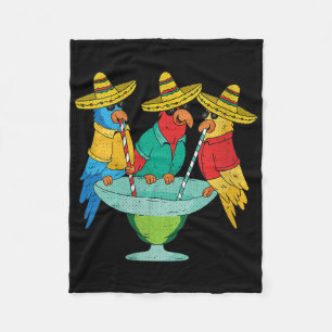 Manta Polar Loro femenino Cinco De Mayo Tequila divertida