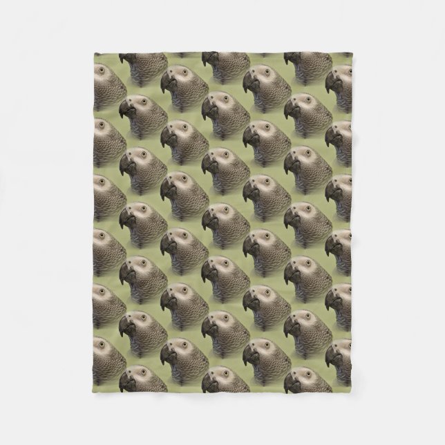 Manta Polar Loro gris negro del Congo (Anverso)