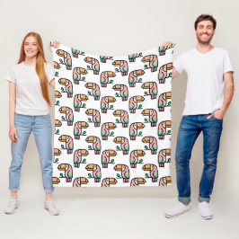 Manta Polar loro tucán tropical lindo regalo para niños