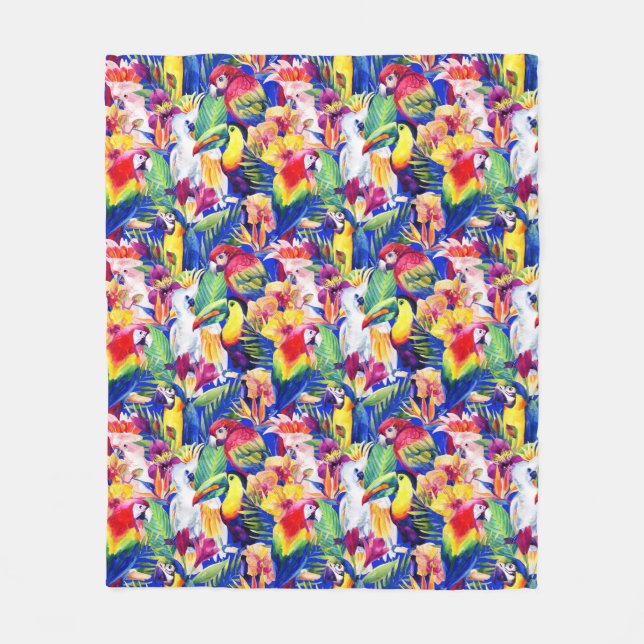 Manta Polar Loros de la acuarela (Anverso)