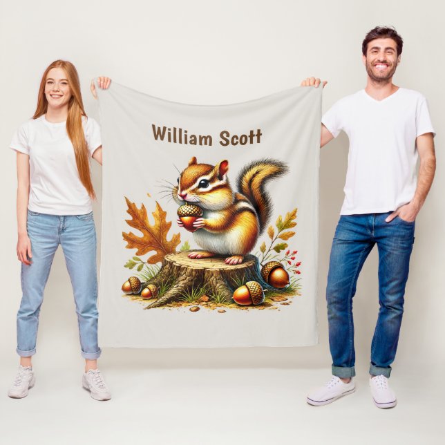 Manta Polar Los amantes de los chipmunk de Guay añaden nombre (In situ)