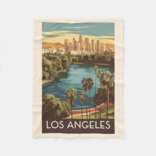 Manta Polar Los Angeles Echo Park Lake Travel Art Vintage