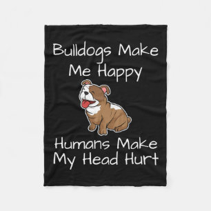 Manta Polar Los bulldoges me hacen feliz a los seres humanos m