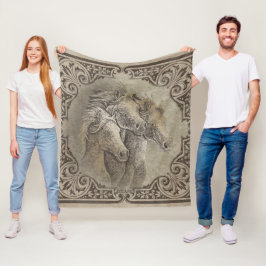 Manta Polar Los caballos