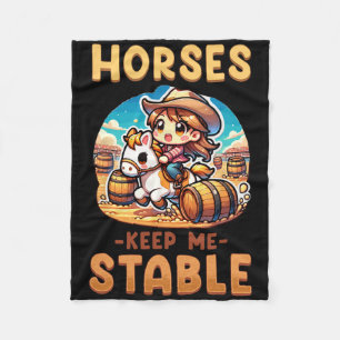 Manta Polar Los Caballos Me Mantienen Estable I Hincha Pony Ec