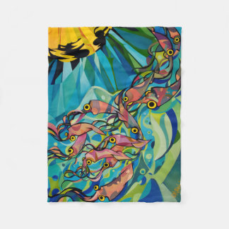 Manta Polar Los calamares cubren por Patrick Moran