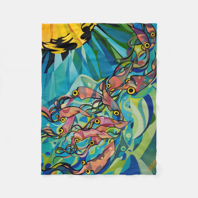 Manta Polar Los calamares cubren por Patrick Moran (Anverso)