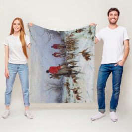 Manta Polar Los cazadores de Fox Hunt y los perros que regresa