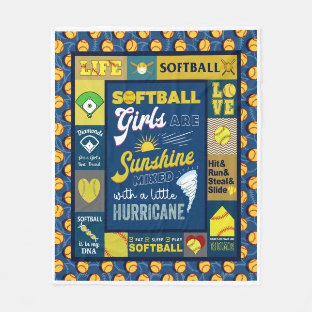 Manta Polar Los Chicas De Softbol Son Sunshine (Anverso)