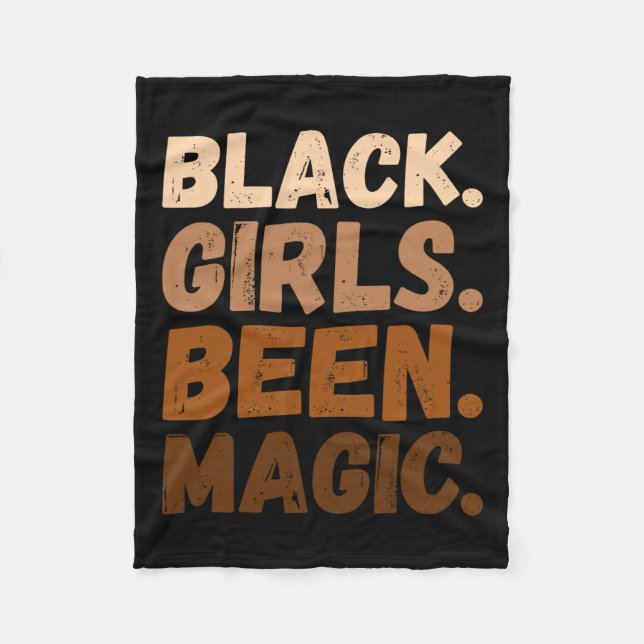 Manta Polar Los Chicas negros fueron la magia Melanin African  (Anverso)