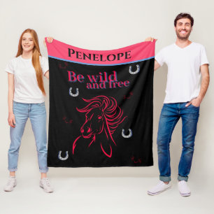 Manta Polar Los Chicas son un caballo salvaje y decorativo y l