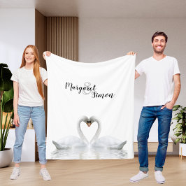 Manta Polar Los cisnes adoran a los nombres boda