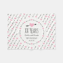 Manta Polar Los corazones y las flechas personalizaron