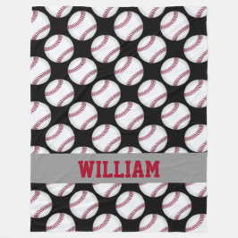 Manta Polar Los deportes del béisbol personalizaron rojo