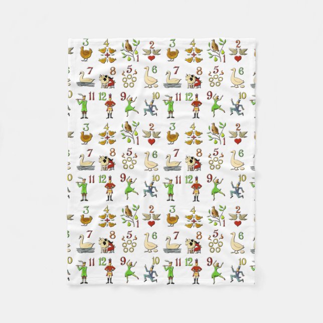 Manta Polar Los doce días de navidad (Anverso)