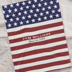 Manta Polar Los E.E.U.U. bandera americana personalizado
