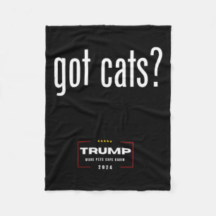 Manta Polar Los gatos comen los perros - Trump hace Mascotas S