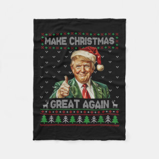 Manta Polar Los graciosos camisas de Trump Navidades hacen que