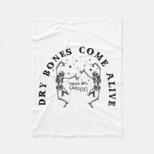 Manta Polar Los huesos secos del esqueleto bailando se vuelven