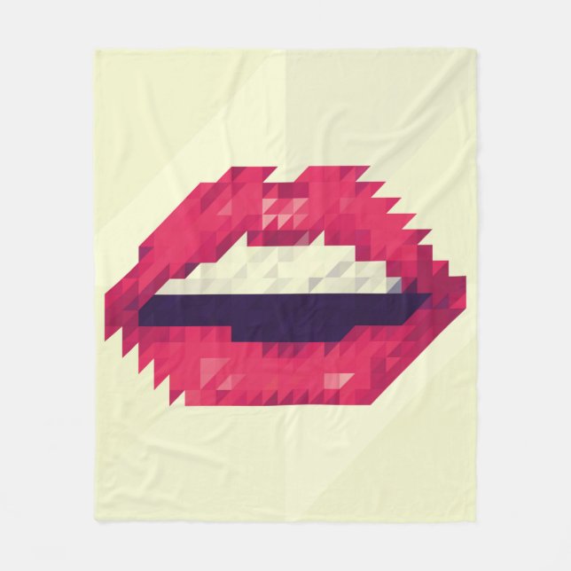 Manta Polar Los labios rojos hechos de pequeños triángulos, pi (Anverso)