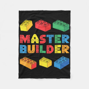 Manta Polar Los ladrillos de la camiseta del Master Builder bl