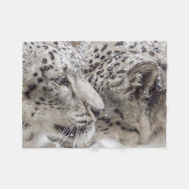 Manta Polar Los leopardos de las nieves (Frente (Horizontal))