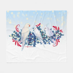 Manta Polar Los loros de los Navidades blancos