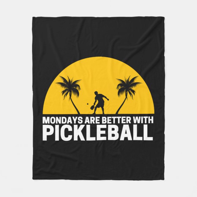 Manta Polar Los Lunes De Pickleball Son Mejores Con El Pickleb (Anverso)