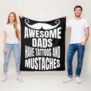 Manta Polar Los Maravillosos Dads Tienen Tattoos Fleece Blanke