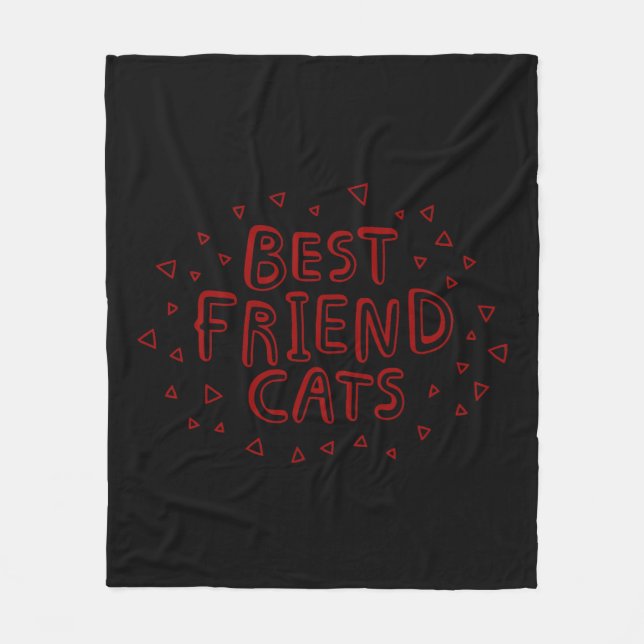 Manta Polar Los mejores gatos de amistad (Anverso)