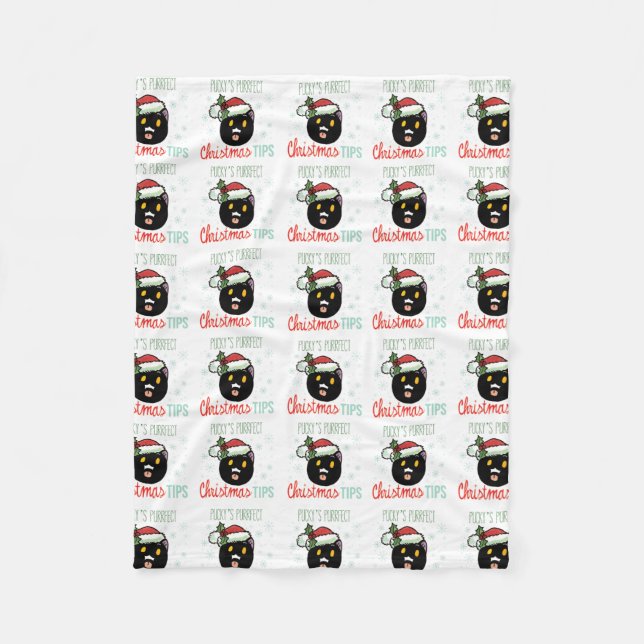 Manta Polar Los Navidades purrfectos de Pucky tiran (Anverso)