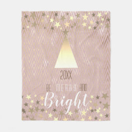 Manta Polar Los navidades son oro Rosa amargo y brillante