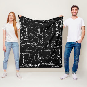 Manta Polar Los nombres blancos personalizados de Camila se re