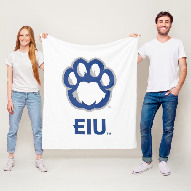 Manta Polar Los Panthers de Illinois Oriental Paw Print y EIU (In situ)