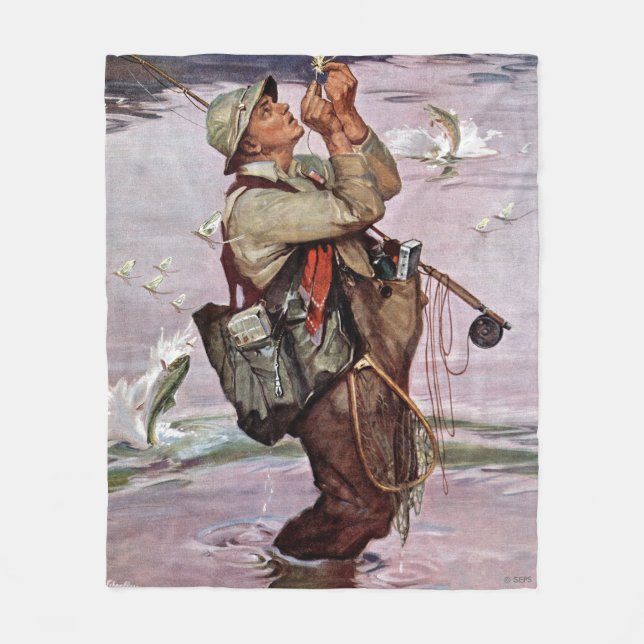 Manta Polar Los peces están saltando (Anverso)