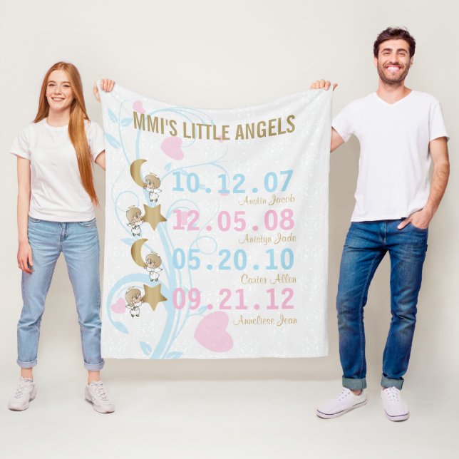 Manta Polar Los pequeños ángeles de Mimi - Personalizar (In situ)