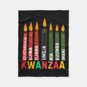 Manta Polar Los Siete Principios De Kwanzaa Kinara Feliz Kwanz