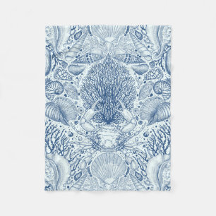 Manta Polar Los tesoros de la playa en azul