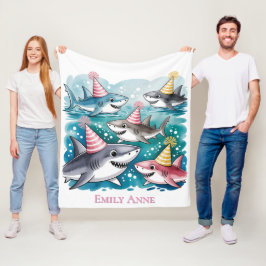 Manta Polar Los Tiburones Se Dedican Al Partido Del Cumpleaños