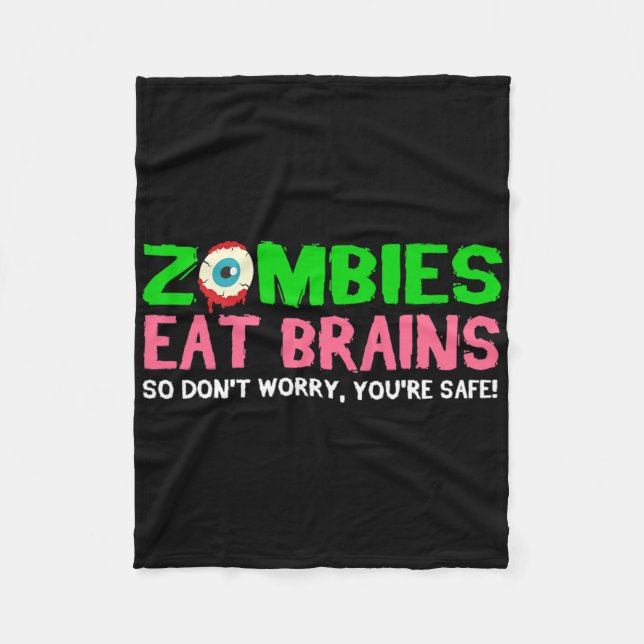 Manta Polar Los zombies comen cerebros no se preocupan porque  (Anverso)